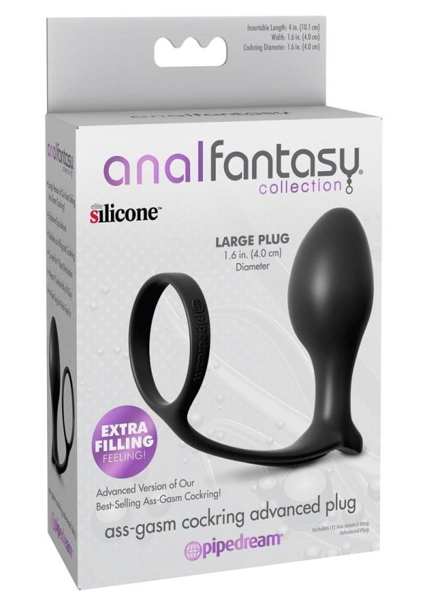 Anal Fantasy Collection Ass-Gasm Cockring Beginners Silicone Plug Slim 4in