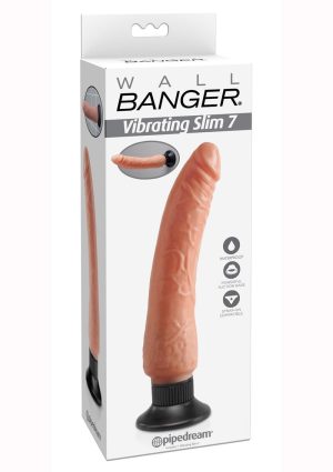 Wall Bangers Vibrating Slim 7 Dildo 9in - Vanilla