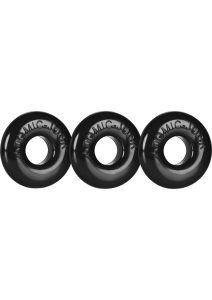 Oxballs Ringer Donut Cock Ring (3 Pack) - Black