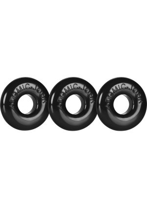 Oxballs Ringer Donut Cock Ring (3 Pack) - Black