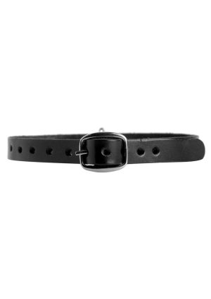 Strict Leather Unisex Leather Choker with O-Ring - M/L - Black