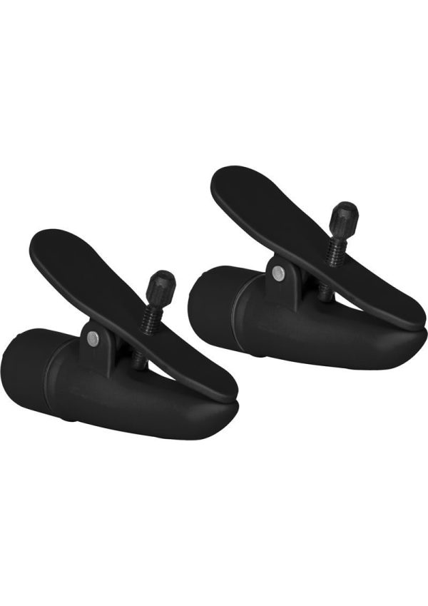 Nipple Play Nipplettes Vibrating Nipple Clamps - Black