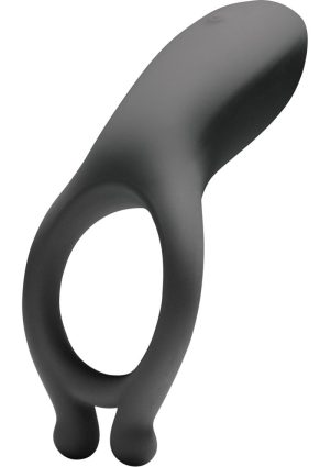 OptiMALE Rechargeable Silicone Vibrating Cock Ring - Slate