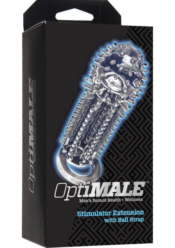 OptiMALE Stimulator Extension with Ball Strap - Clear