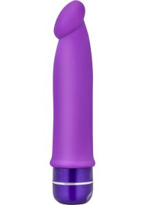 Luxe Purity Silicone Vibrating Dildo 7.5in - Purple