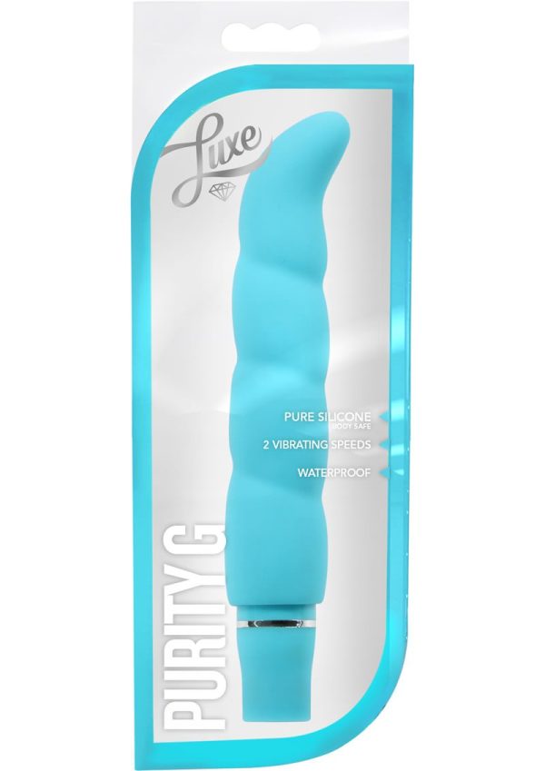 Luxe Purity G Silicone G-Spot Vibrator - Aqua