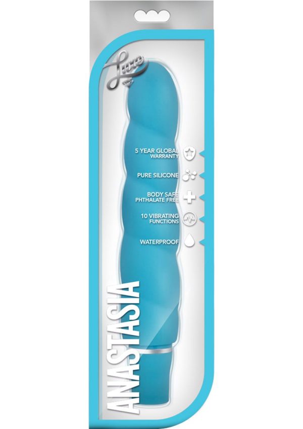 Luxe Anastasia Silicone Vibrator - Aqua