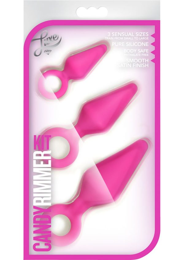 Luxe Candy Rimmer Anal Kit Silicone (3 piece kit) - Pink