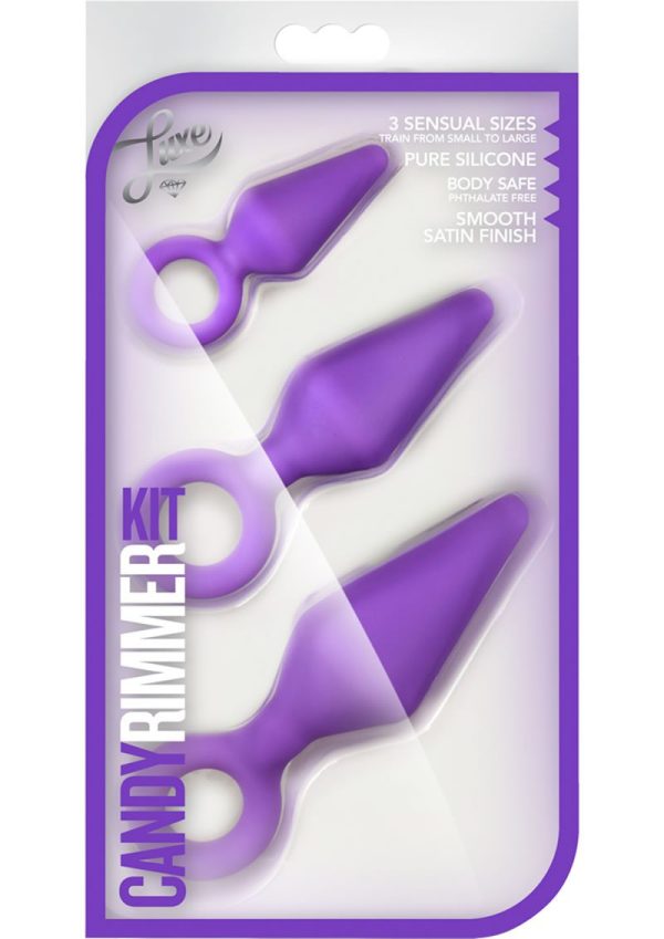 Luxe Candy Rimmer Anal Kit Silicone (3 piece kit) - Purple