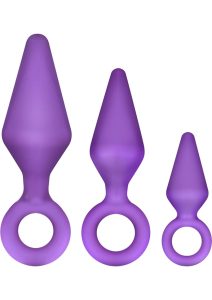 Luxe Candy Rimmer Anal Kit Silicone (3 piece kit) - Purple