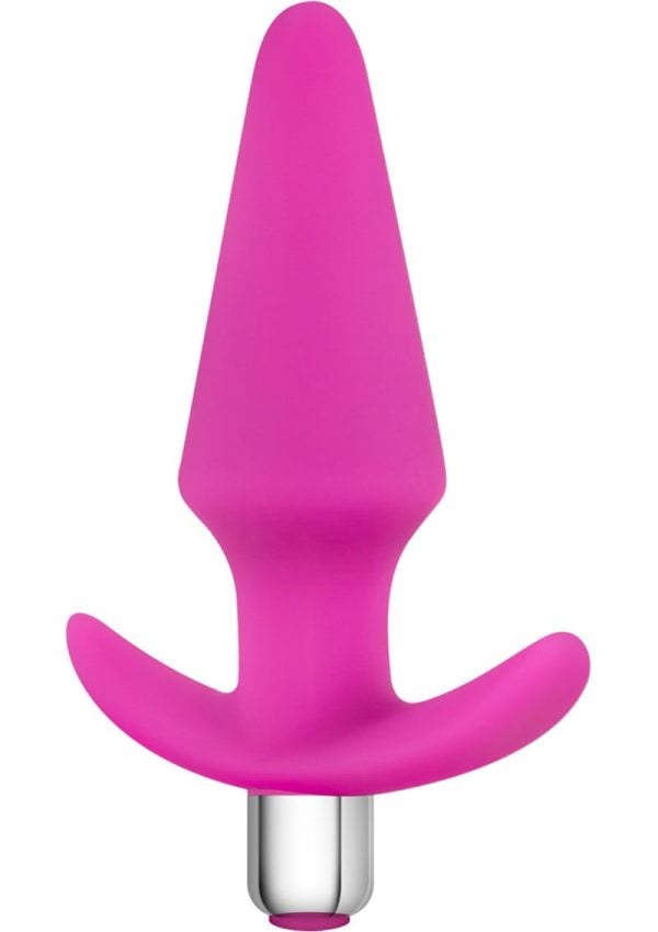 Luxe Discover Silicone Vibrator Butt Plug - Pink