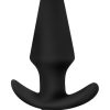 Luxe Discover Silicone Vibrator Butt Plug - Black