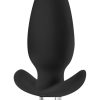 Luxe Little Thumper Silicone Butt Plug- Black