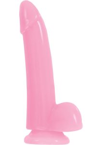 Firefly Smooth Dong Dildo Glow In The Dark 5in - Pink