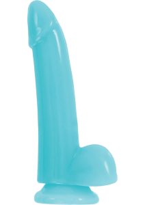 Firefly Smooth Dong Dildo Glow In The Dark 5in - Blue