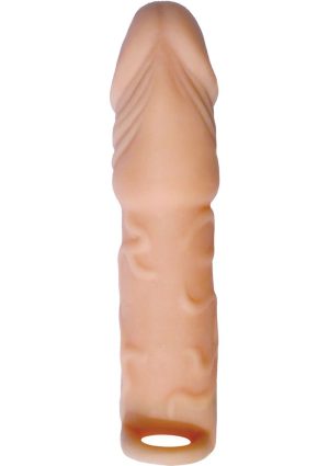 Skinsations Husky Lover Extension Sleeve with Scrotum Strap 6.5in - Vanilla