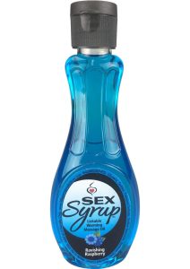 Sex Syrup Lickable Flavored Warming Massage Oil 4oz - Ravishing Raspberry