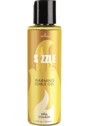 Sizzle Lips Warming Edible Gel Pina Colada 4.2oz