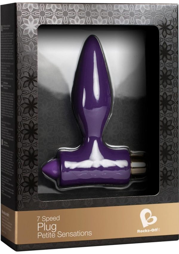 Petite Sensations Silicone Vibrating Butt Plug - Purple