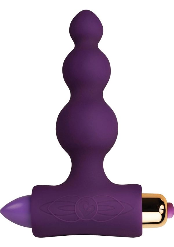 Petite Sensations Bubbles Silicone Vibrating Butt Plug - Purple