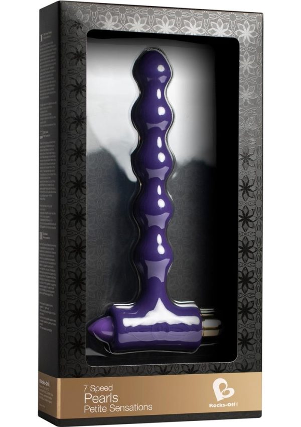 Petite Sensations Pearls Silicone Vibrating Anal Probe - Purple