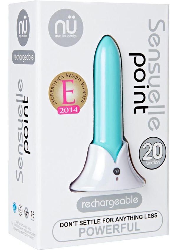 Nu Sensuelle Point Rechargeable Silicone Bullet - Teal Blue