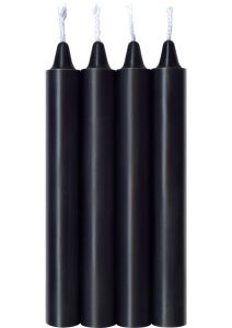 Make Me Melt Warm-Drip Candles (4 Pack) - Jet Black