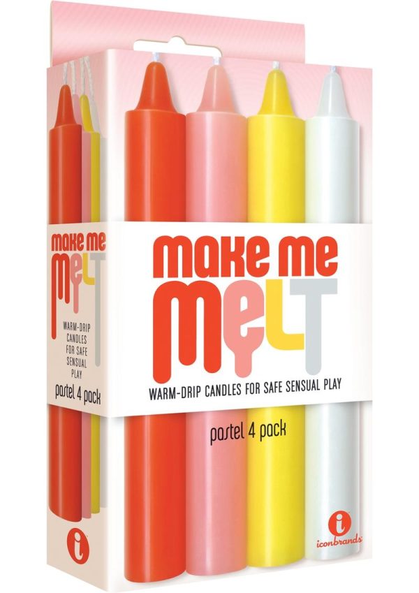 Make Me Melt Warm-Drip Candles 4 Pack - Pastel