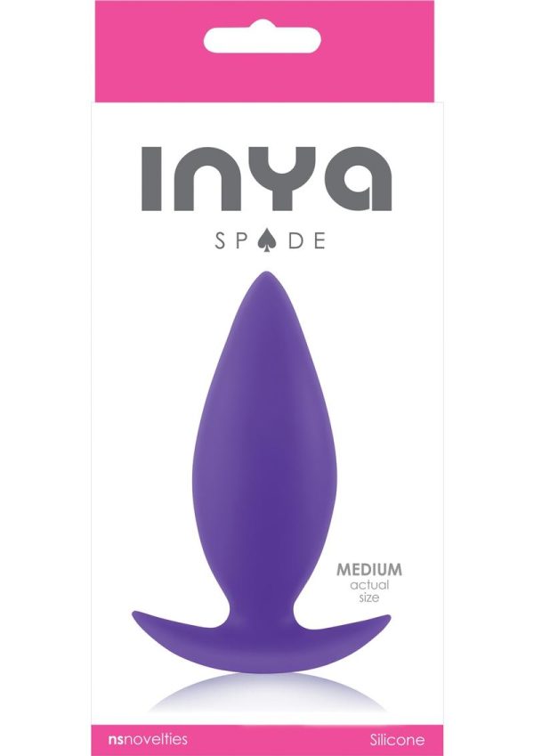 Inya Spade Silicone Butt Plug - Medium - Purple