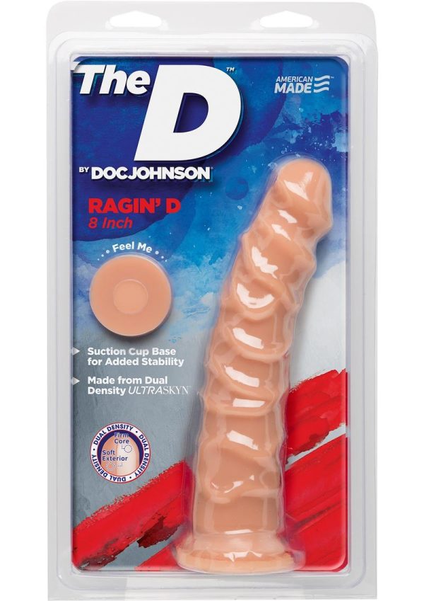 The D Ragin D Ultraskyn Dildo 8in - Vanilla