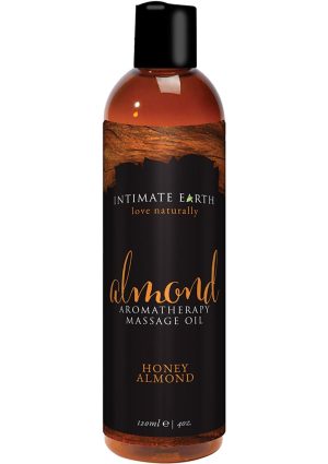 Intimate Earth Almond Aromatherapy Massage Oil Honey Almond 4oz