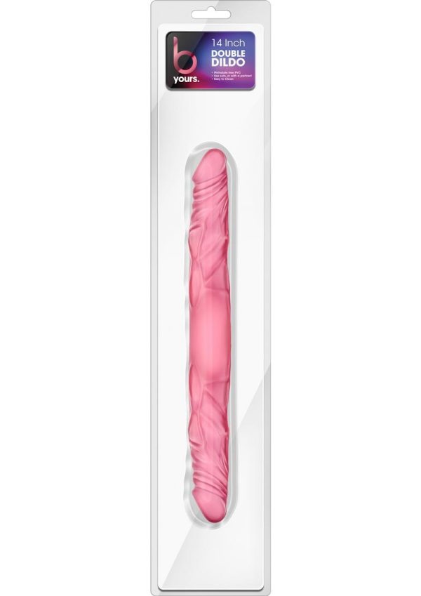 B Yours Double Dildo 14in - Pink