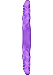 B Yours Double Dildo 14in - Purple