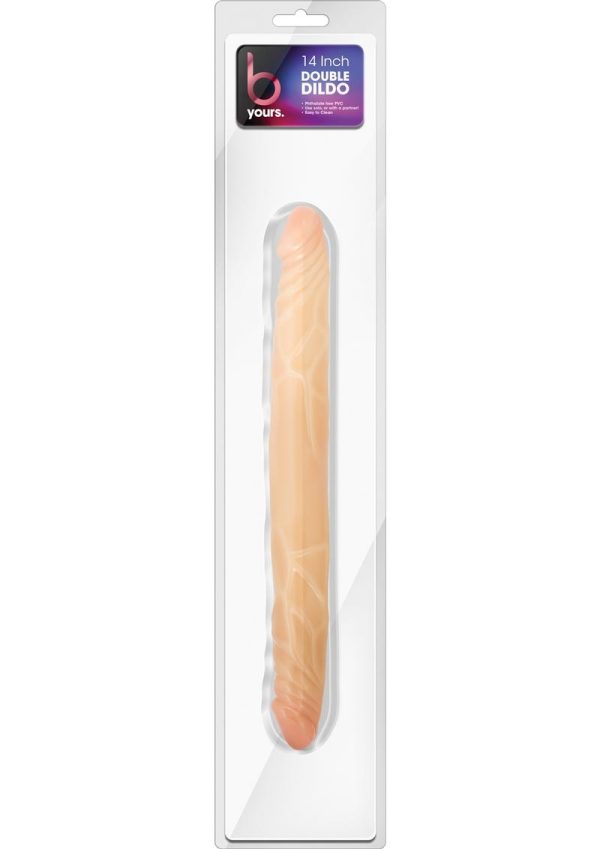 B Yours Double Dildo 14in - Vanilla