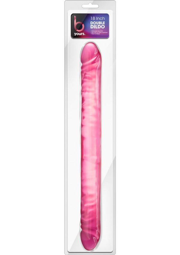 B Yours Double Dildo 18in - Pink