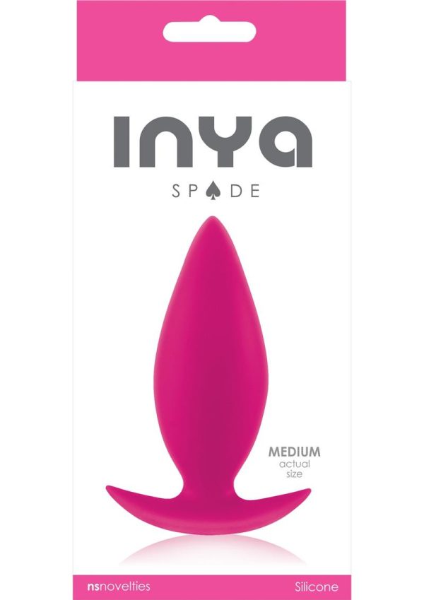 Inya Spade Silicone Butt Plug - Medium - Pink