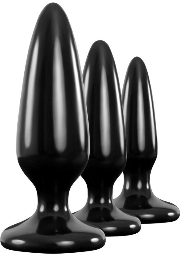 Renegade Pleasure Plug Trainer Anal Plugs (set of 3) - Black