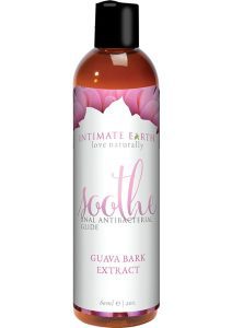 Intimate Earth Soothe Antibacterial Anal Glide Lubricant Guava Bark Extract 2oz