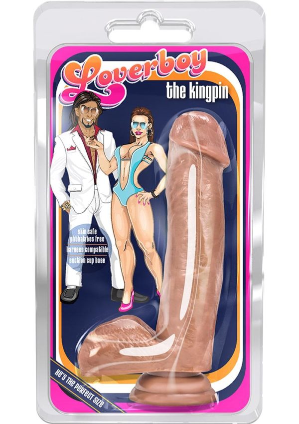 Loverboy The Kingpin Dildo with Balls 7in - Caramel