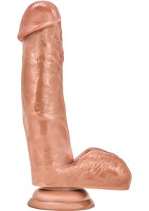 Loverboy The Kingpin Dildo with Balls 7in - Caramel