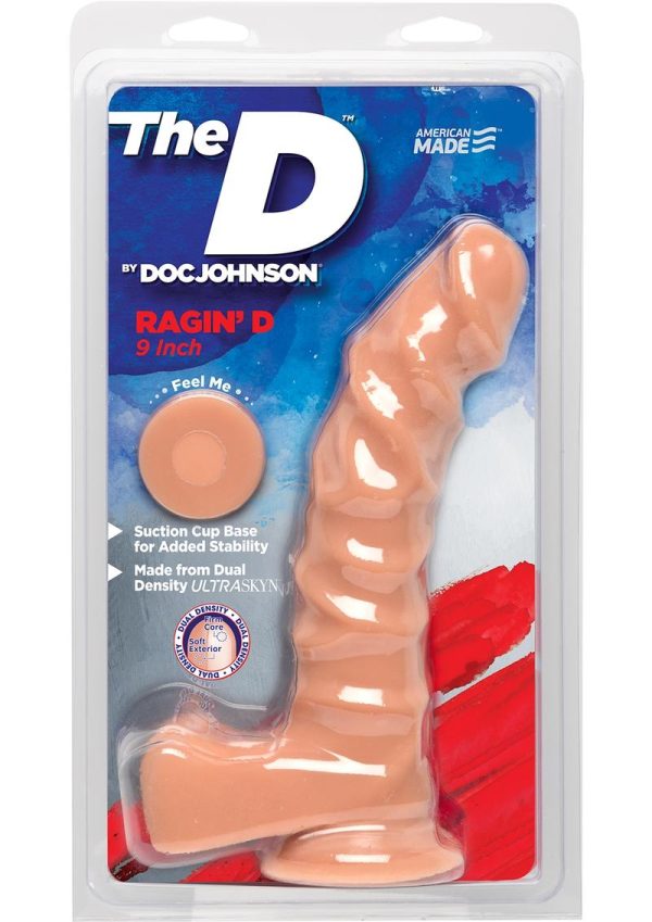 The D Ragin D Ultraskyn Dildo with Balls 9in - Vanilla