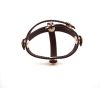 Rouge Three Piece Divider Adjustable Snap Leather Cock Ring - Black