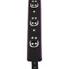 Rouge 3 D-Ring Padded Leather Adjustable Collar - Black And Purple