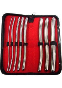 Rouge Hegar Urethral Dilator Stainless Steel Set (8 Piece Set) - Silver