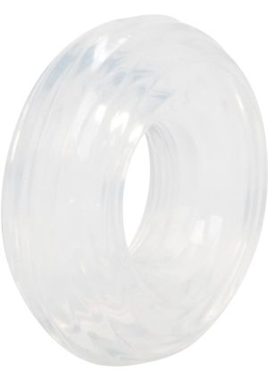 Premium Silicone Cock Ring - Medium - Clear