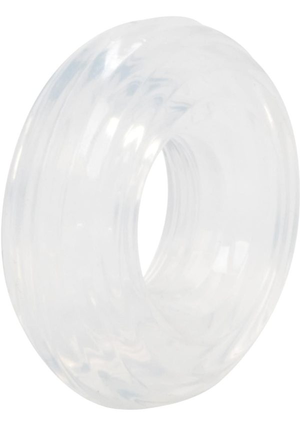 Premium Silicone Cock Ring - Medium - Clear