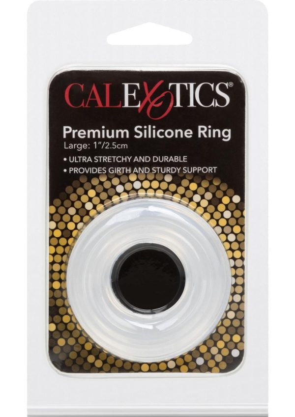 Premium Silicone Cock Ring - Large - Clear