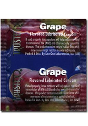 Trustex Lubricated Reservoir Tip Flavored Latex Condom Grape (3 Per Box)