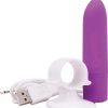 Charged Positive Rechargeable Waterproof Vibrator - Purple