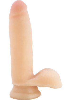 Au Naturel Sensa Feel Dildo with Balls 7in - Vanilla